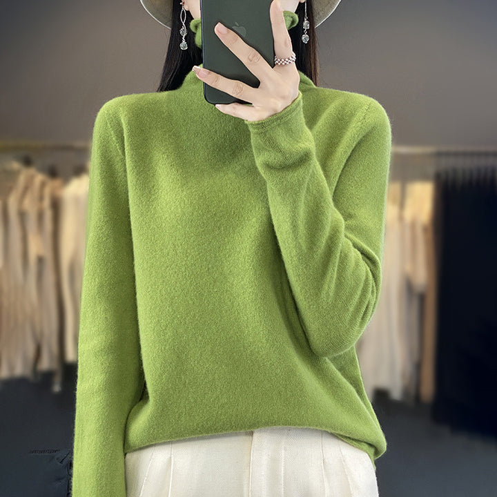 Damen Weicher Feinstrick-Rollkragenpullover mit kaschmirähnlicher Haptik und verlängerten Bündchen Echoarchiv