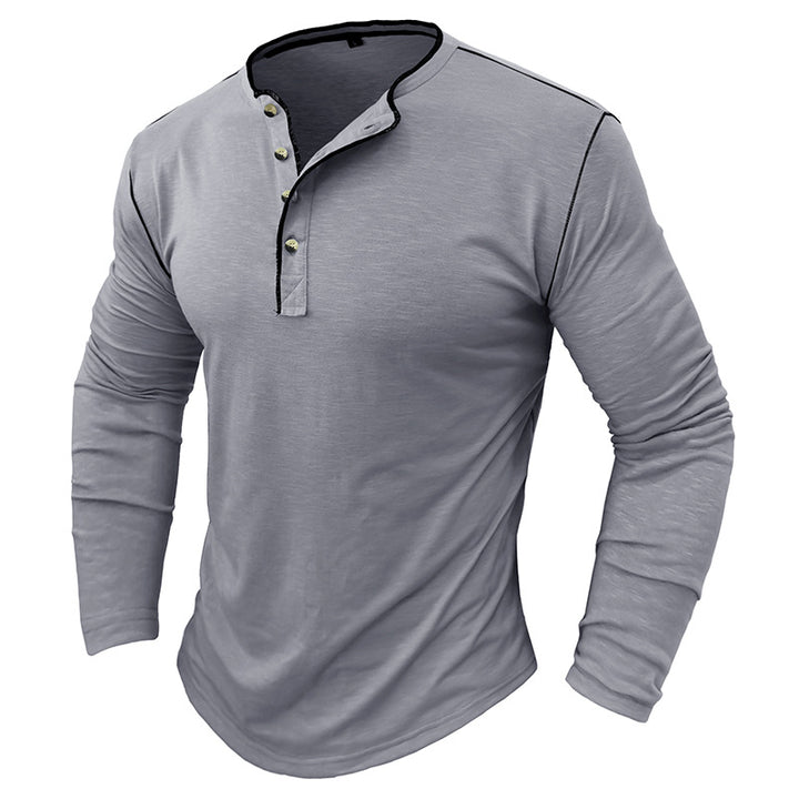 Herren Langarmshirt mit Knopfleiste und angenehmem Tragekomfort Echoarchiv
