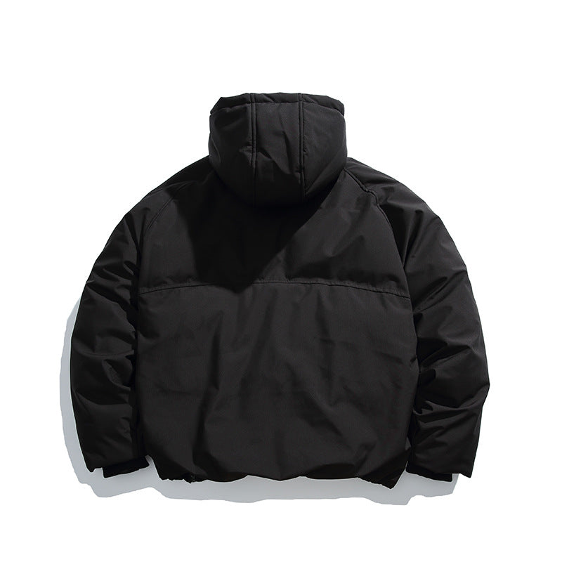 Unisex Wattierte Oversize Steppjacke mit asymmetrischem Reißverschluss Echo Archiv