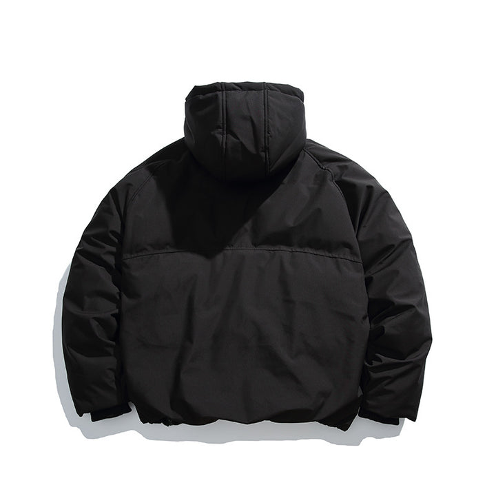 Unisex Wattierte Oversize Steppjacke mit asymmetrischem Reißverschluss Echo Archiv