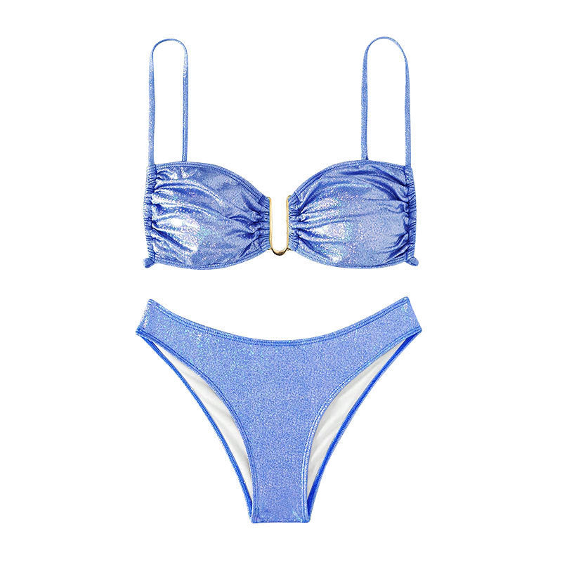Damen Glitzernder Bikini mit Raffungen Echo Archiv