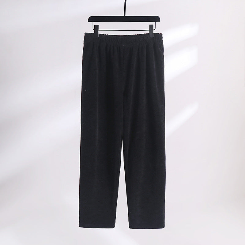 Damen Cordhose mit elastischem Bund weitem Bein und Eingrifftaschen Echoarchiv