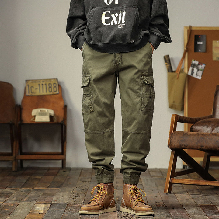 Herren Multifunktionale Cargo-Joggerhose mit Tunnelzugbund, Knieabnähern und Organizer-Taschen Echo Archiv