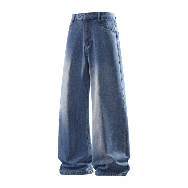 Damen Weite hochtaillierte Baggy-Jeans im Vintage-Look mit extra weitem Bein Echoarchiv