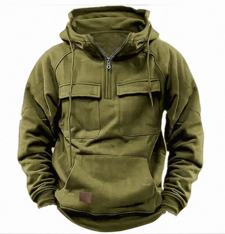 Herren Kapuzenpullover mit praktischen Taschen und durchgehendem Reißverschluss Echoarchiv