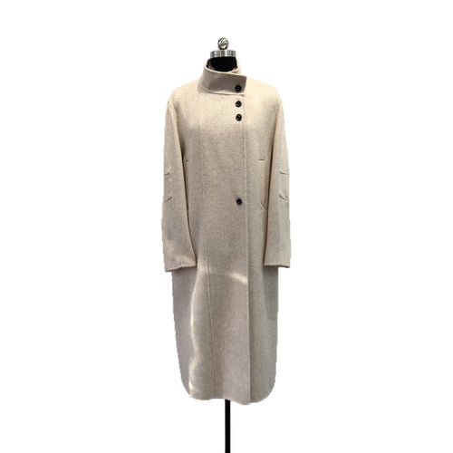 Damen maßgeschneiderter Longline-Wollmischmantel Echoarchiv