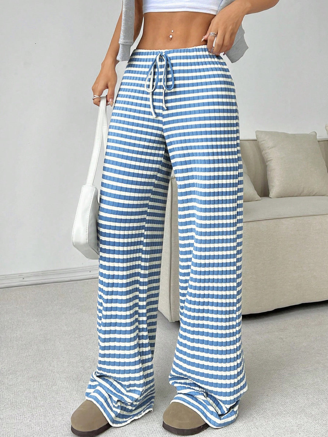 Damen Bequeme Weite Freizeit-Hose Echo Archiv
