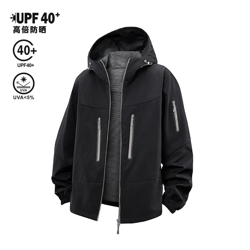Herren Technische Softshell-Outdoorjacke mit Kapuze, versiegelten Reißverschlüssen und sportiver Regular-Fit Passform Echo Archiv