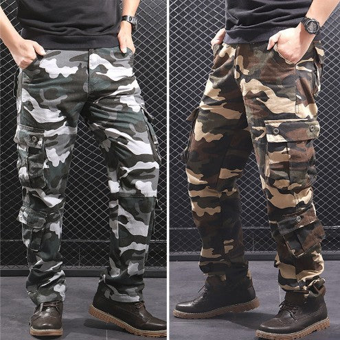 Herren Cargo-Hose mit multifunktionalen Taschen und modischem Camouflage-Design Echoarchiv