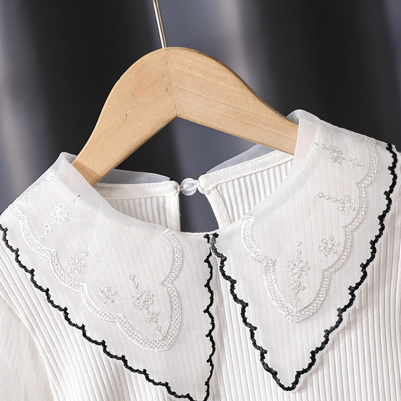 Damen gemütliches Sweatshirt mit transparenten Puffärmeln Echo Archiv