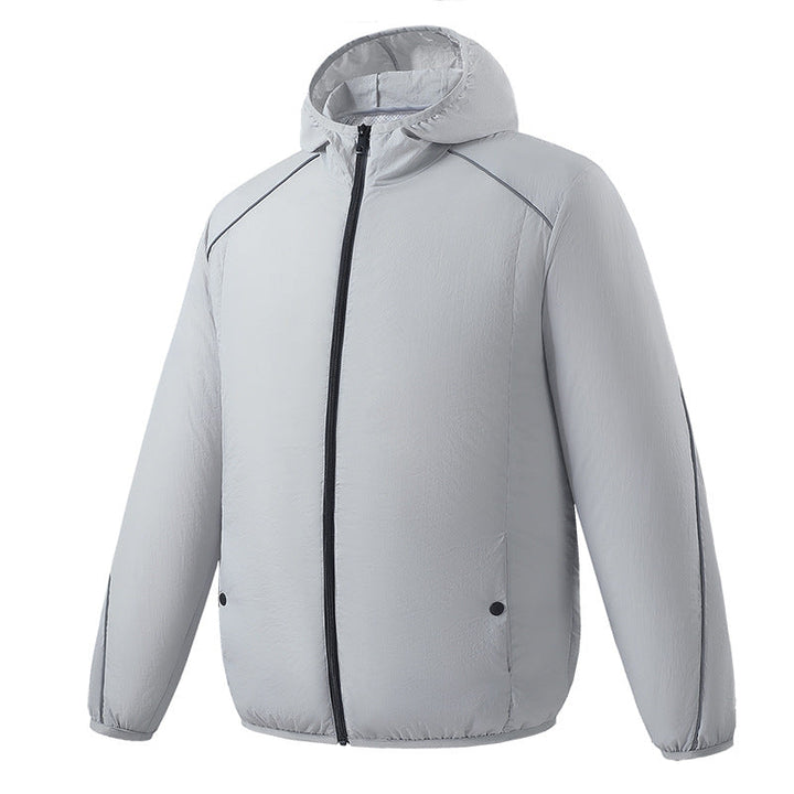 Herren nan leichte wasserdichte Kapuzenjacke winddicht mit reflektierenden Details Echo Archiv