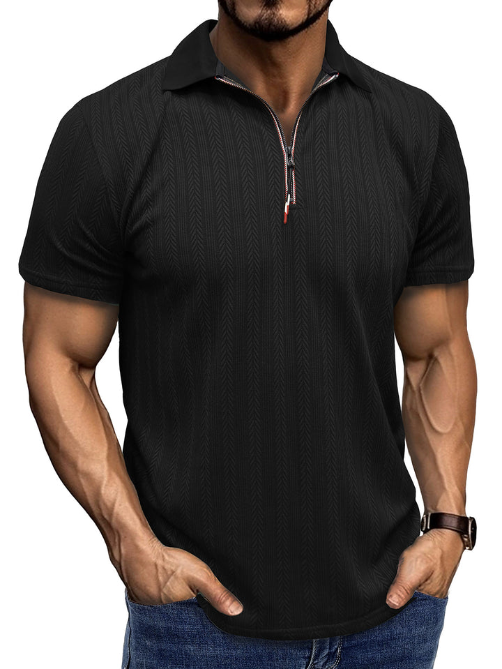 Herren Polohemd mit luxuriösem Strukturdesign und modernem Kragen Echoarchiv