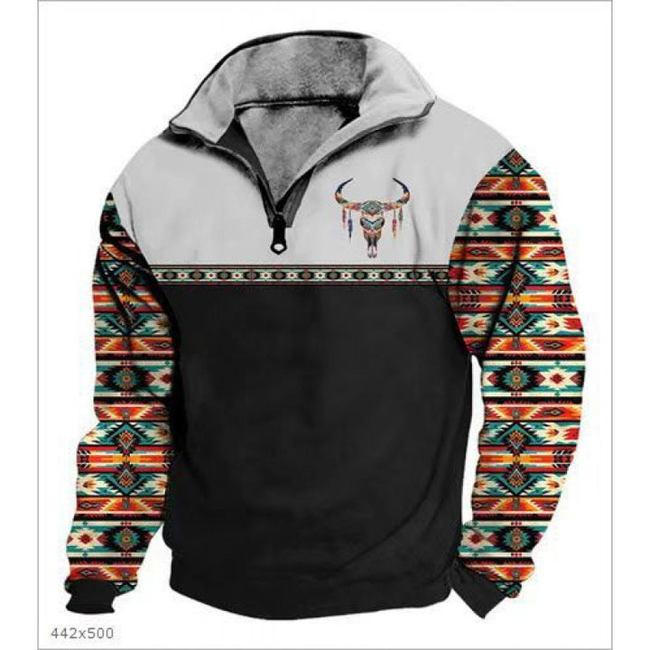 Herren Modischer Hoodie mit Kapuze und maritimem Druck Echoarchiv