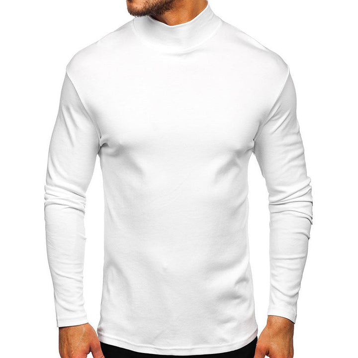 Herren Langarmshirt mit Stehkragen aus hochwertigem Material – Arvello