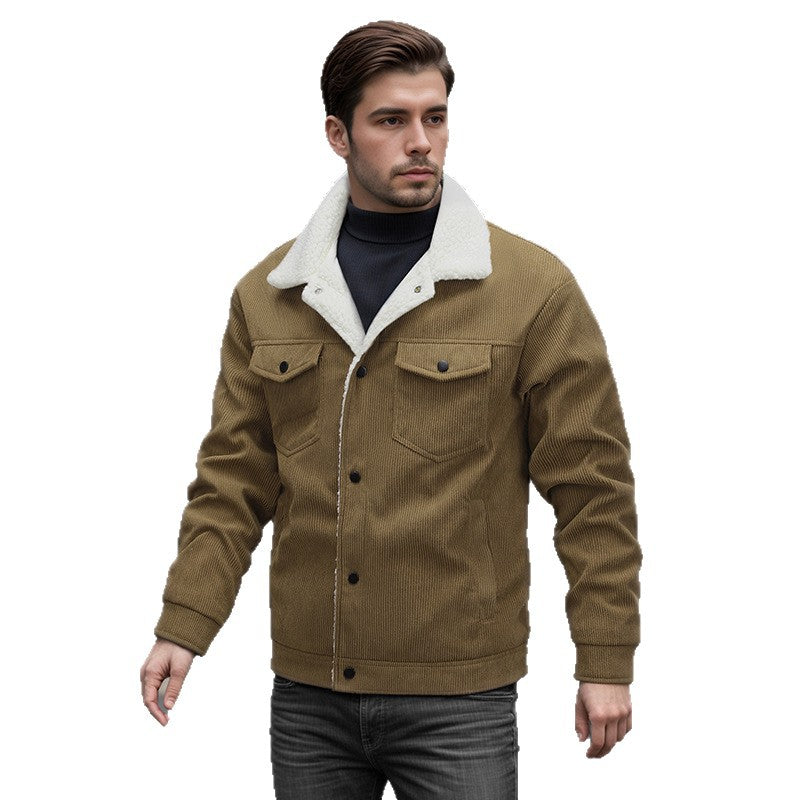 Herren modische Oberjacke mit warmem Innenfutter und praktischen Taschen Echoarchiv