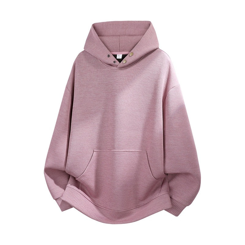 Unisex Oversize Kapuzenpullover mit hoher Kragenblende & Kängurutasche Echoarchiv