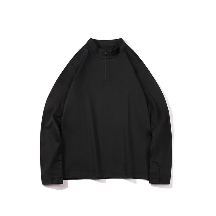 Herren Langärmeliges Halbzip-Sweatshirt mit Stehkragen und weitem Schnitt aus technischem Jersey Echo Archiv
