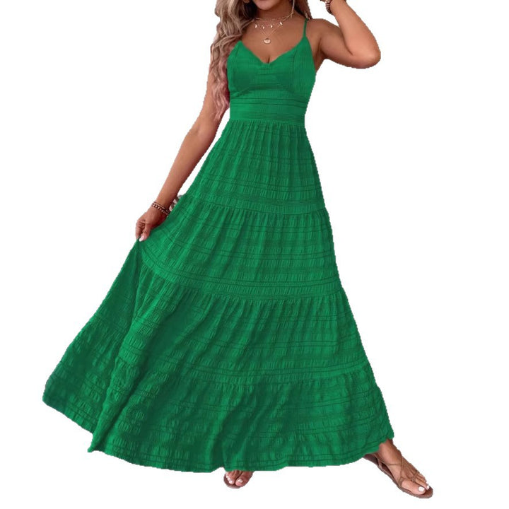 Damen Maxikleid mit schwingendem Rock und zarten Spaghettiträgern Echo Archiv