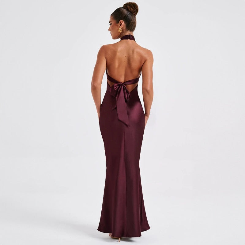 Damen Elegantes Maxikleid mit raffinierter Wickeloptik und schulterfreiem Design Echo Archiv