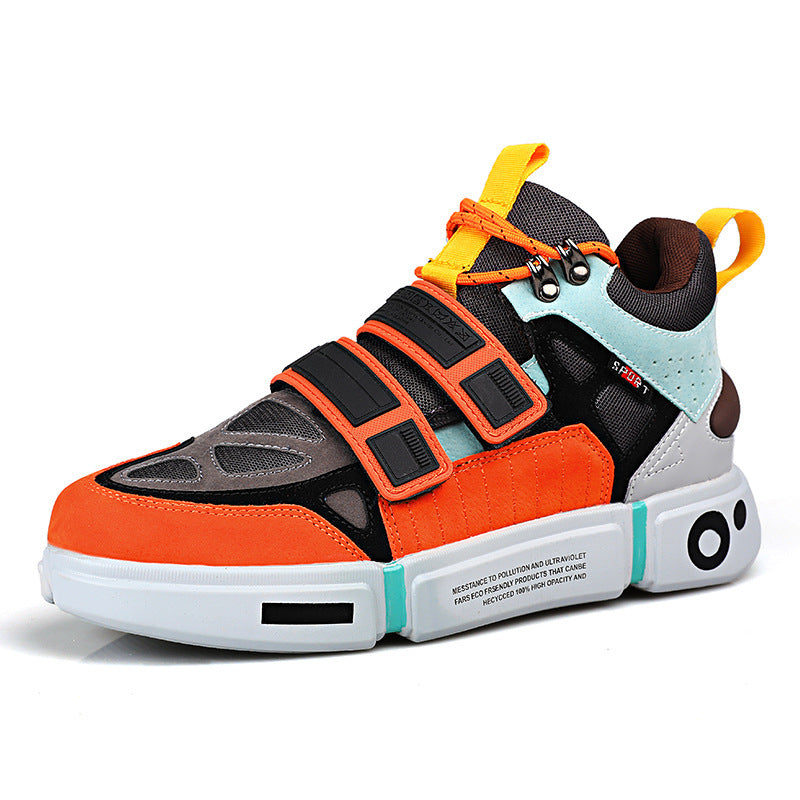 Herren High-Top Chunky-Sneaker mit Doppel-Klettverschluss, gepolstertem Knöchelkragen und markanter Blocksohle – Norré