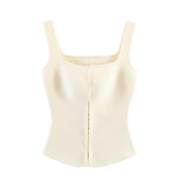 Damen tailliertes Camisole-Top mit quadratischem Ausschnitt und elastischem Material Echo Archiv