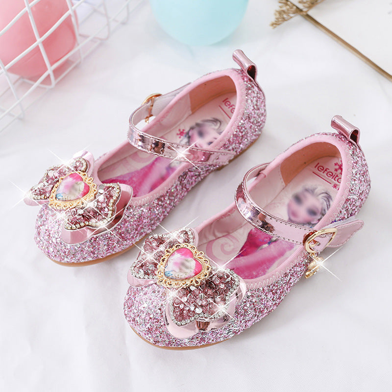 Mädchen Glitzernde Ballerina-Schuhe mit Herzdetaillierung Echo Archiv