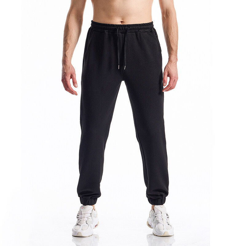 Herren Texturierte Jogginghose mit elastischem Bund, Tunnelzug und gebündeltem Beinabschluss Echo Archiv