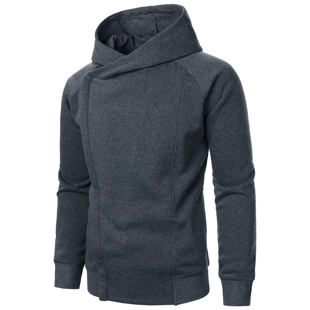 Herren modischer Hoodie mit asymmetrischem Kragen und bequemen Taschen Echoarchiv
