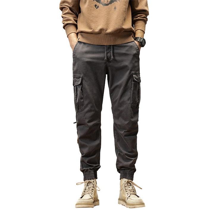 Herren Robust-Canvas Cargo-Jogger mit elastischem Kordelbund, aufgesetzten Utility-Taschen und gerippten Bündchen Echo Archiv