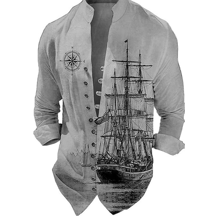 Herren Weste mit nostalgischem maritimem Schiffsdesign Echoarchiv