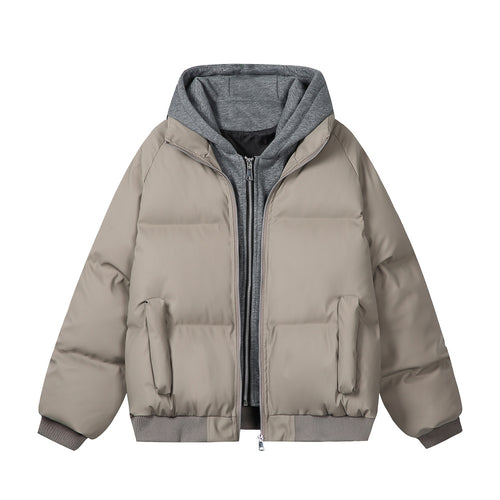 Damen Modische Steppjacke mit abnehmbarer Kapuze Echoarchiv
