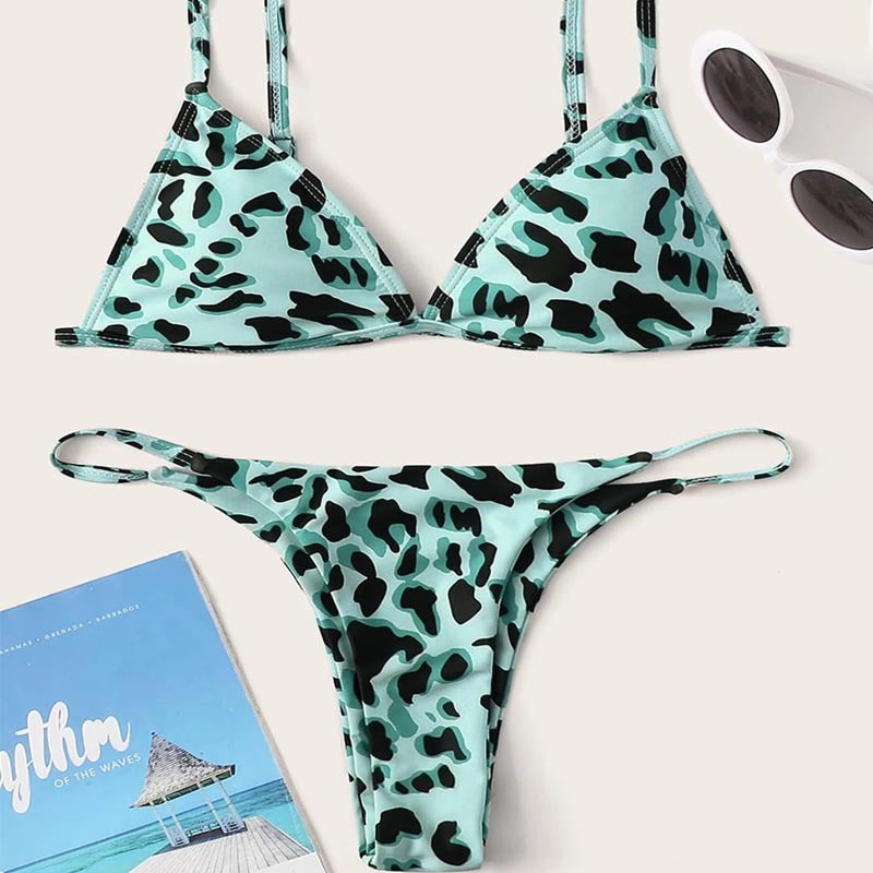 Damen Triangel-Bikini mit aufregendem Leoparden-Design Echo Archiv