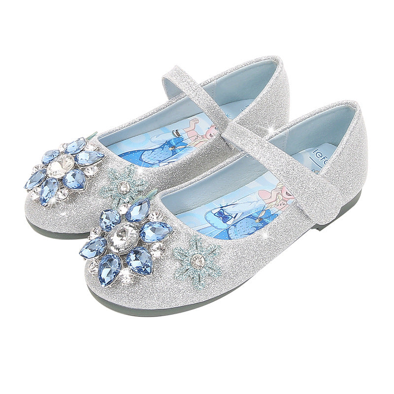 Mädchen Glitzernde Ballerinaschuhe mit Blumenapplikation Echo Archiv
