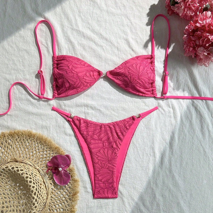 Damen Triangel-Bikini mit floralem Muster und verstellbaren Trägern Echo Archiv