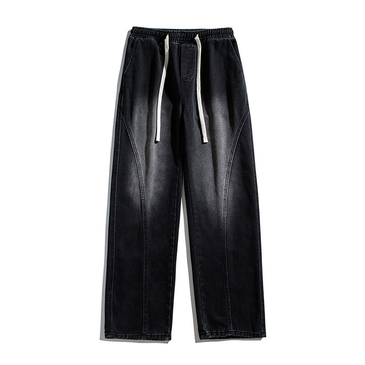 Herren Weitgeschnittene Jeanshose mit elastischem Bund und modernem Design Echoarchiv