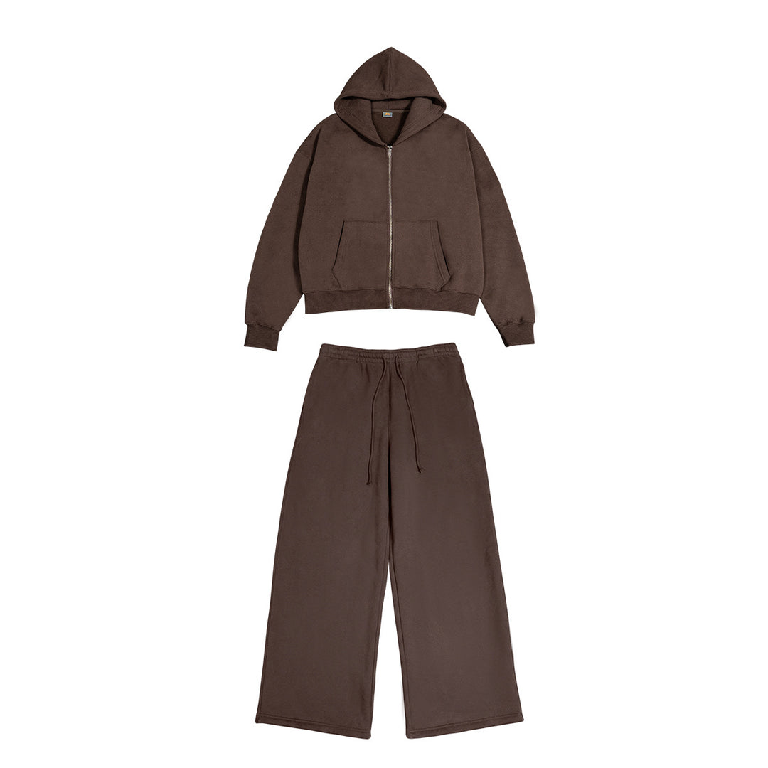 Unisex Kapuzen-Sweatjacke mit durchgehendem Reißverschluss und Kängurutasche Echo Archiv