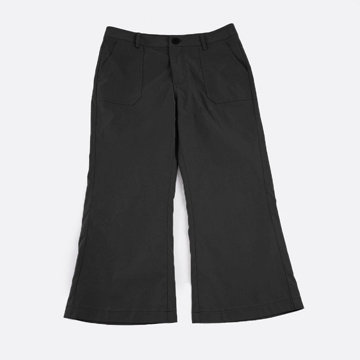 Damen Verkürzte ausgestellte Stretch-Hose mit aufgesetzten Taschen – Avélisse