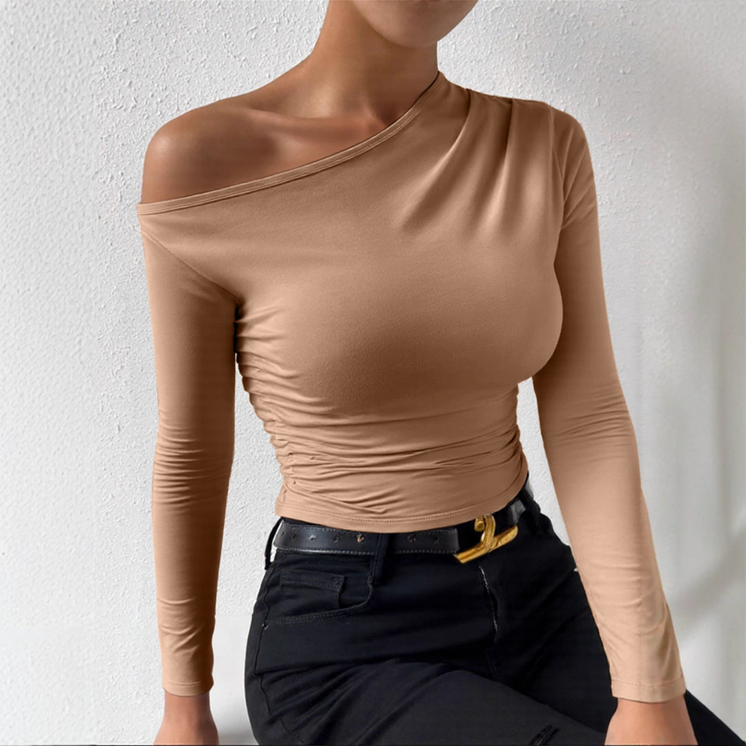 Damen Langarmshirt mit asymmetrischem Ausschnitt und figurformendem Schnitt Echo Archiv