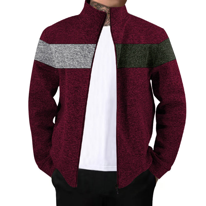Herren sportive Zip-Jacke mit modernen Farbakzenten und hohem Kragen Echoarchiv