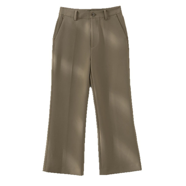 Damen Tailored-Stoffhose mit Bügelfalte, weiter Beinführung und Gürtelschlaufen Echoarchiv