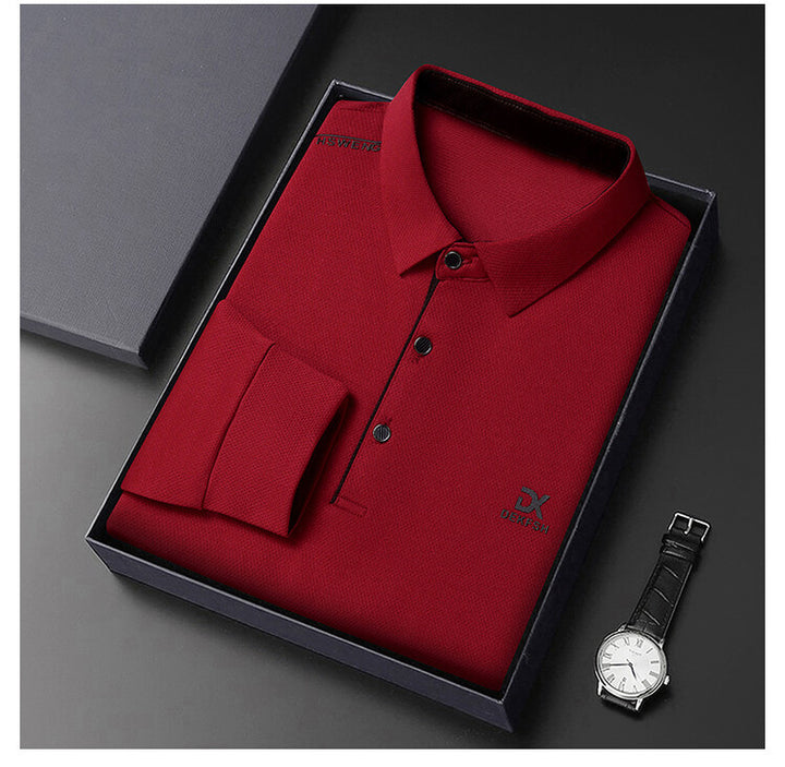 Herren Poloshirt mit hochwertiger Textur und modernem Kragen Echoarchiv
