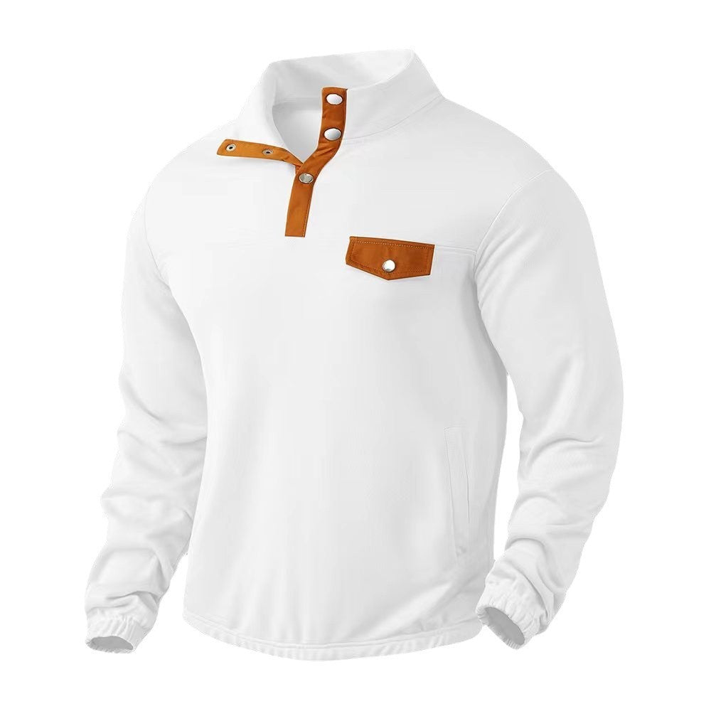 Herren Pullover mit praktischer Knopfleiste und Brusttasche Echoarchiv