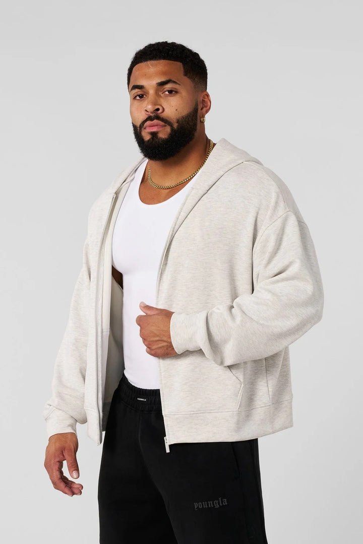 Herren Kapuzenpullover mit durchgehendem Reißverschluss und praktischen Taschen Echoarchiv