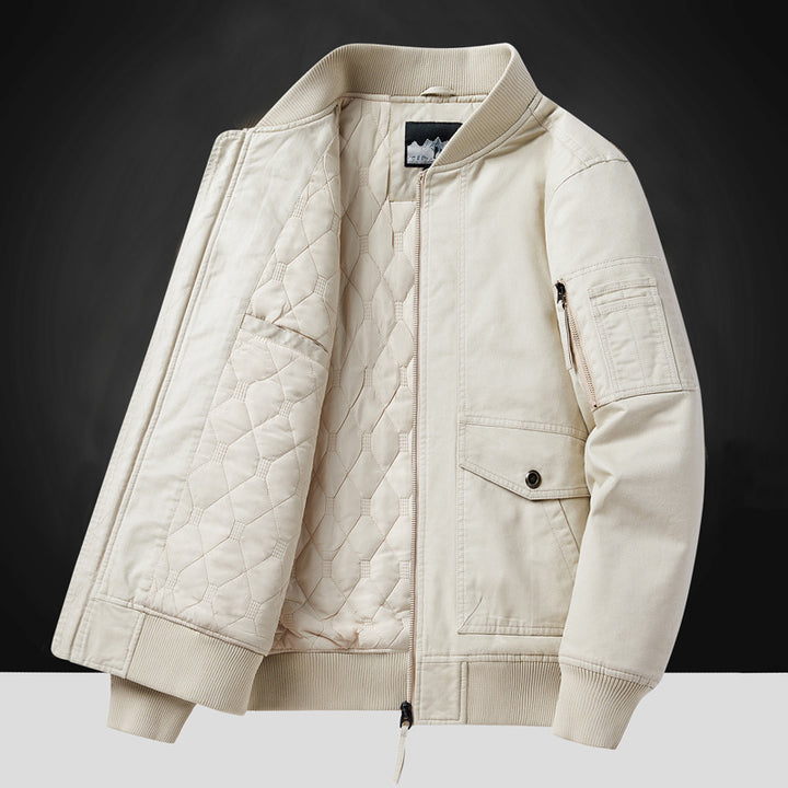 Herren Modische Bomberjacke mit Steppfutter Echo Archiv