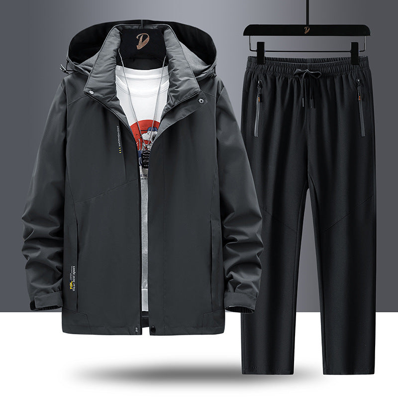 Herren Wetterfeste Outdoorjacke und Sporthose Echo Archiv