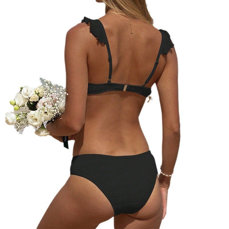 Damen Triangel-Bikini mit feinen Volant-Details und eleganten Seitenlaschen Echo Archiv