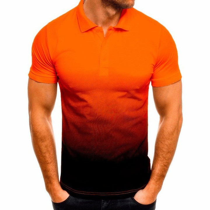 Herren Poloshirt mit modernem Farbverlauf und atmungsaktivem Schnitt Echoarchiv