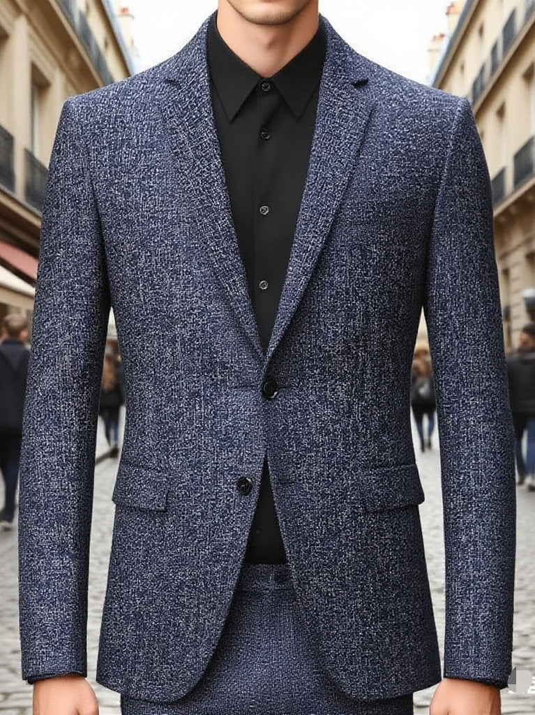 Herren strukturiertes Blazer Outfit Echoarchiv