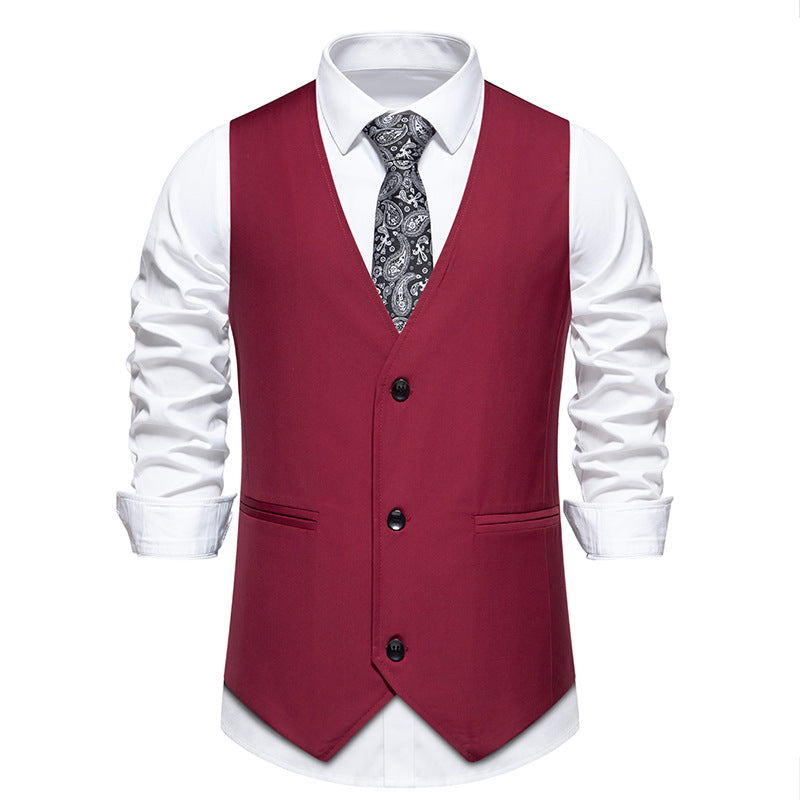 Herren elegante Anzugweste mit modernem Schnitt und praktischen Taschen Echoarchiv
