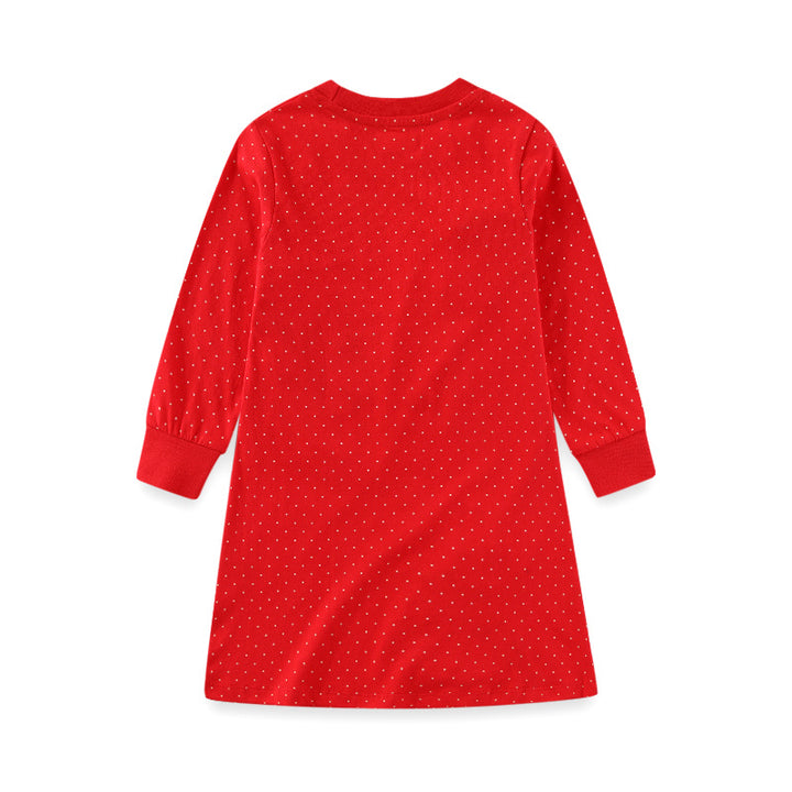 Mädchen Langarmkleid mit bunten Tierapplikationen Echo Archiv